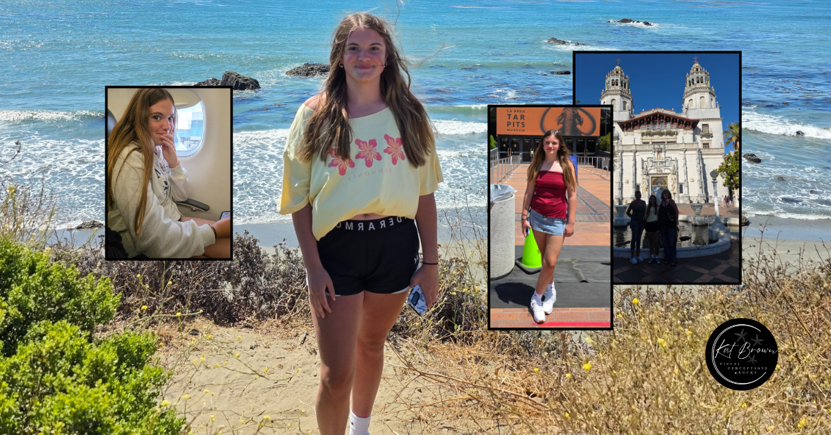 My youngest granddaughter and some of the sights we saw on our trip to California